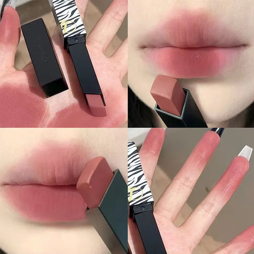 Matte Lipstick Nude Smoked Rose Lip Colour Velvety Lip Tint Solid Lipgloss Waterproof Makeup Long Lasting Cosmetic