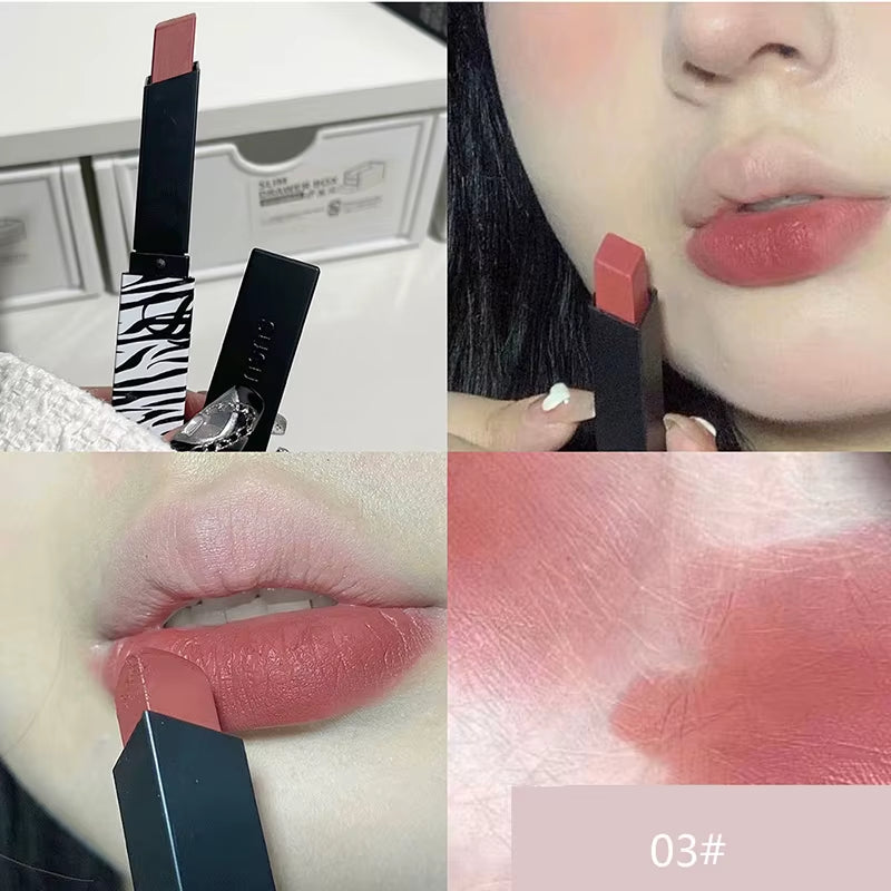 Matte Lipstick Nude Smoked Rose Lip Colour Velvety Lip Tint Solid Lipgloss Waterproof Makeup Long Lasting Cosmetic